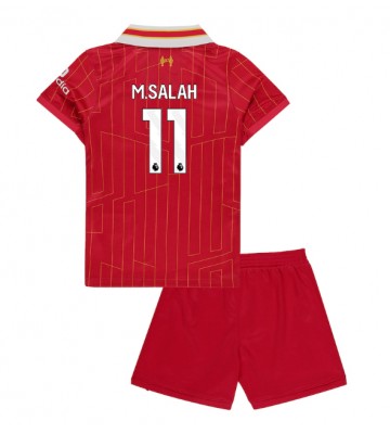 Liverpool Mohamed Salah #11 Primera Equipación Niños 2024-25 Manga Corta (+ Pantalones cortos)